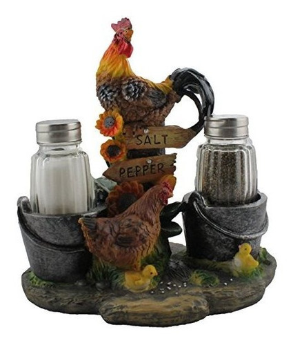 Country Farm Rooster Tabletop Salt Y Amp; Pepper Set | Deco