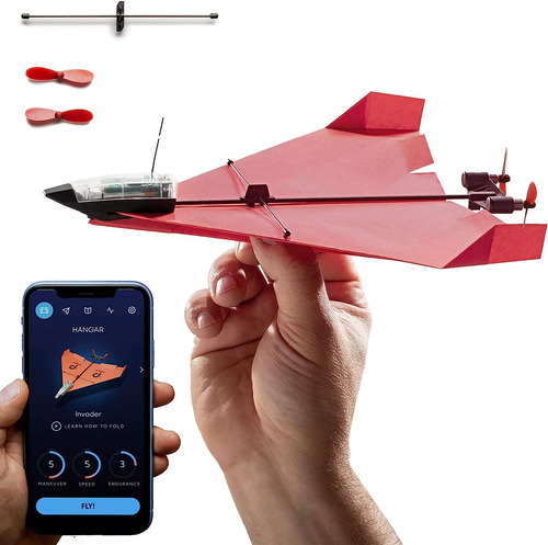 Kit Avión De Papel Powerup 4.0 Control Remoto App Color