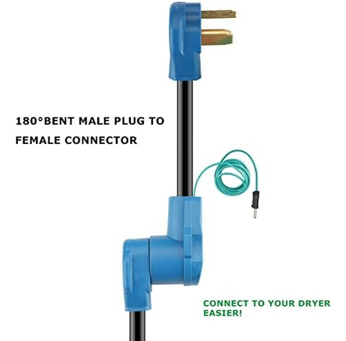 Cable Adaptador De Secadora 10-30p Macho A 14-30r Hembra Con