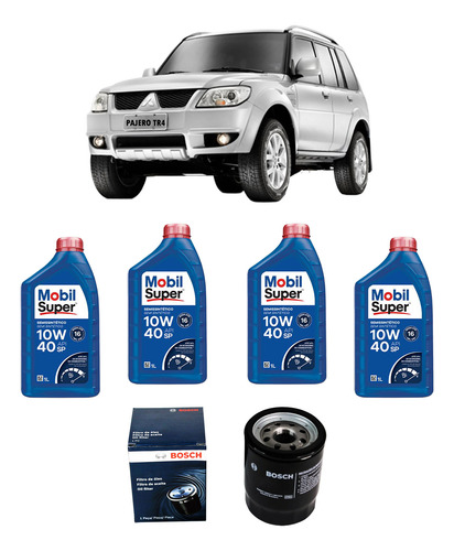 Kit Troca Óleo 10w40 Alta Performance Pajero Tr4 2000-2014