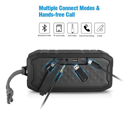 Bocina Kinkete Kx001 Bluetooth Portátil Sumergible