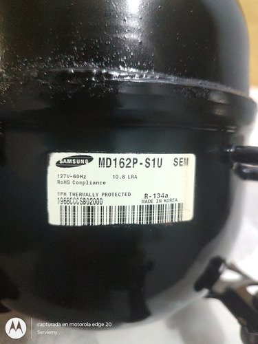 Compresor Samsung P/refri Md162p-s1u 1/5 Hp R134a