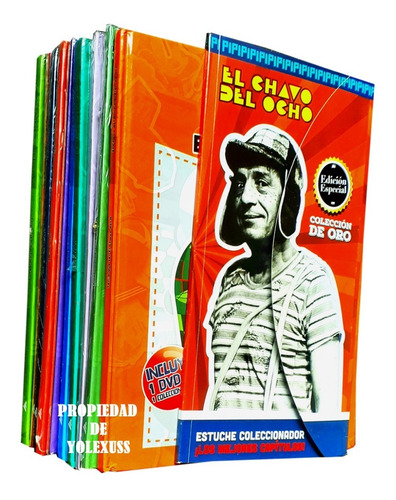 Colección De Oro Del Chavo Del 8 Incluye 10 Libros + 10 Dvds