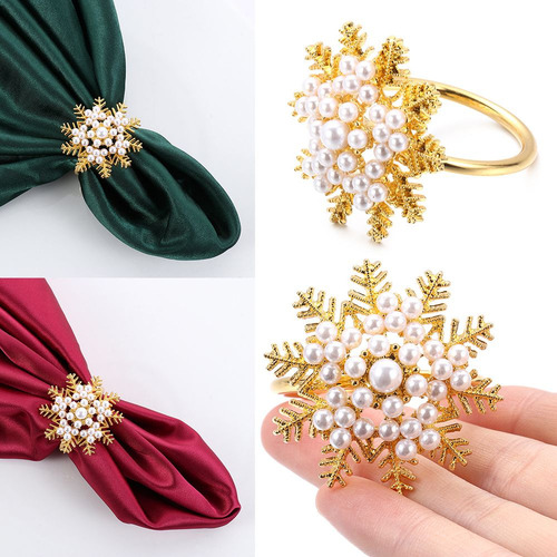 Wf- Colgante Para Servilletas Con Forma Copo Nieve, Diseño