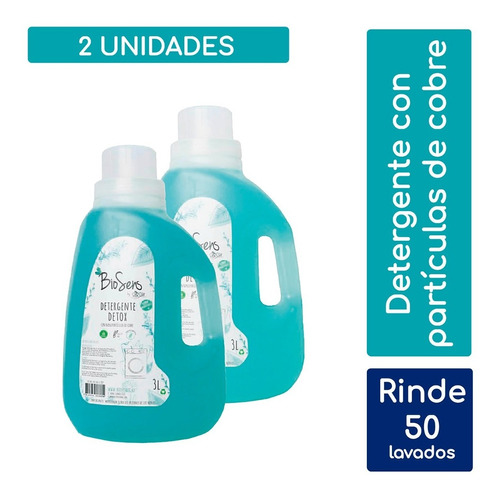 Pack 2 Detergentes Biodegradable Detox 3 Litros Biosens