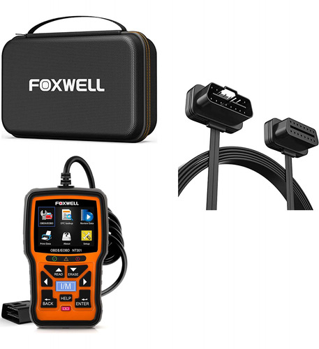 Foxwell Escaner Nt301 Obd2 Funda Protectora Cable Conversion