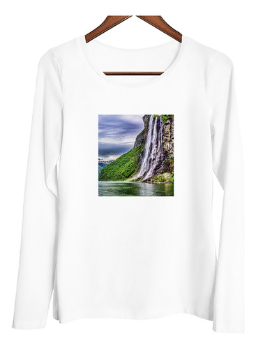 Remera Mujer Ml Noruega Lago Cristalino Montañas M3