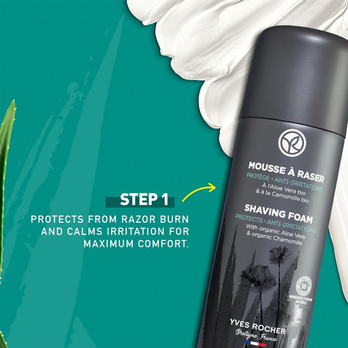 Kit Afeitar Espuma Balsamo Crema Piel Sensible Yves Rocher