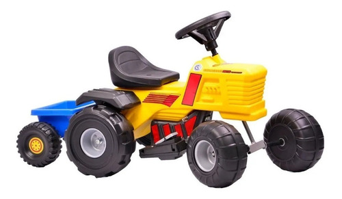 Tractor a batería para niños Rodacross Tractorcross color amarillo 220V-230V