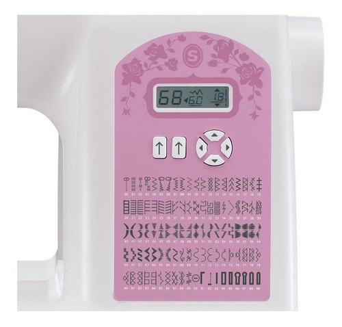Imagen 4 de 5 de Máquina de coser recta Singer Starlet 6699 portable blanca y rosa 127V