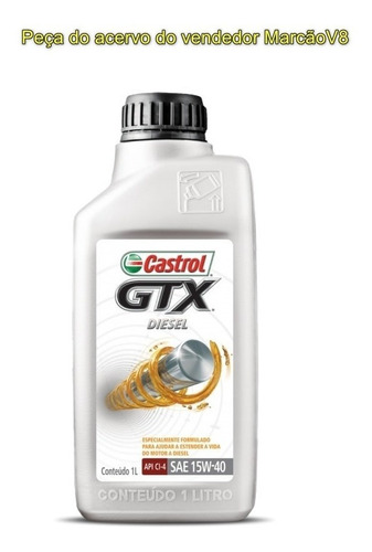 Óleo Castrol Gtx Diesel 15w40 Mineral Api Ci-4sl Sae