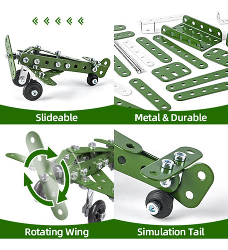 Kits De Maquetas De Metal Para Coches De Construcción 4 En 1