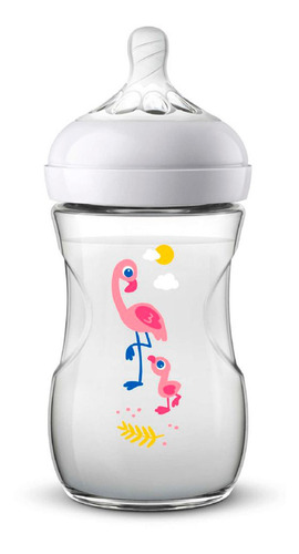 Mamadera Philips Avent Natural Scf070/21 260ml 1m+ Flamencos