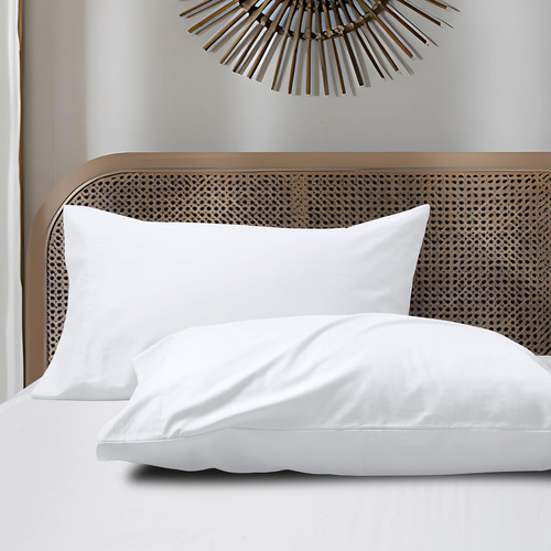 Fundas De Almohada De Algodón Tamaño Queen Juego De 2, 800 H