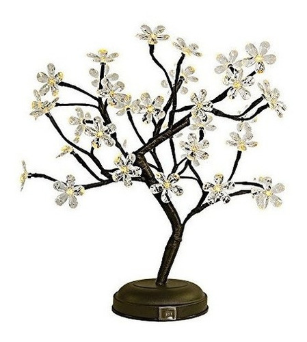 Lightshare Bonsai Floral Decorado Con Luces Led Otro Blanco