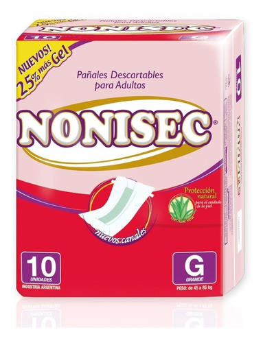 Pañales Nonisec Adultos Con Gel Grande 200 Unids Farmaservis