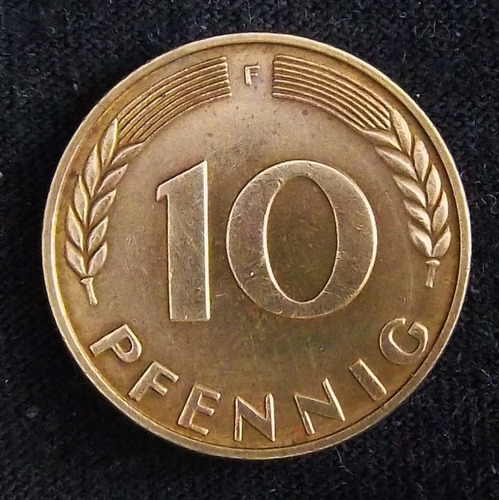 Alemania 10 Pfennig 1950 F Excelente Km 108