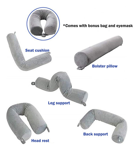 Almohada De Viaje De Espuma Giratoria N Pillowcase Para Cuel