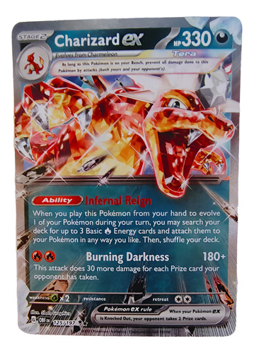 Pokémon Tcg Charizard Ex 125/197 Full Art Charizard Inglés