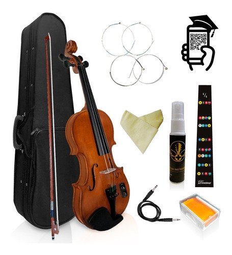 Violín Electroacústico Divarius 4/4  Brx En Varios Colores