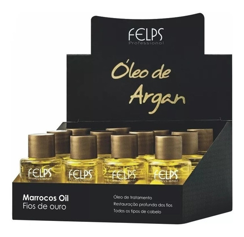 Óleo De Argan Felps Caixa Com 12 X 7ml + Brinde