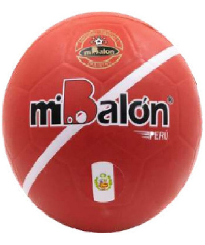 Pelota Mibalón Fútbol Goma #4 Países Full Color Rojo