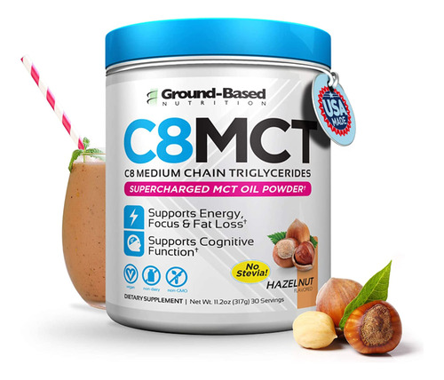 Ground-based Nutrition C8 Mct Aceite En Polvo  Triglicridos 
