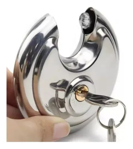 Candado De Seguridad 70mm Anticorte Redondo Acero Inoxidable