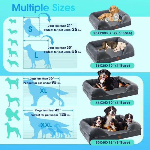 Cama Ortopédica Para Perros Urpet De Espuma Viscoelástica 36