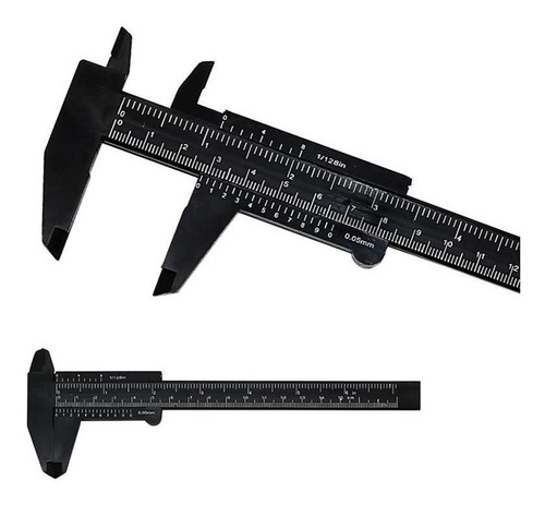 Calibre De Plástico Negro Vernier 150mm