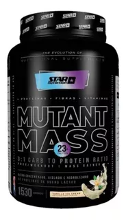 Suplemento en polvo Star Nutrition Mutant Mass proteínas sabor vanilla ice cream en pote de 1.53kg