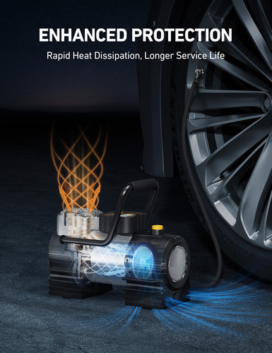 Astroai Inflador De Neumáticos Compresor De Aire Portátil 12v Color Amarillo Fase Eléctrica Monofásica Frecuencia 150 Psi Compresor De Llantas, Compresor De Aire,ibomba De Aire Para Carro Amarillo