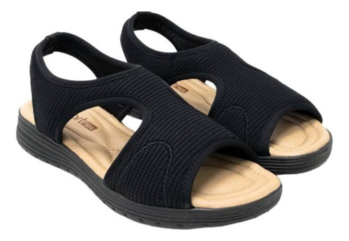 Sandália Papete Anabela Comfortflex Feminina 2251402 Preto