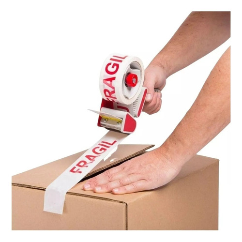 Pack X6 Cinta Embalaje Fragil Huincha Adhesiva Fragil 300mts