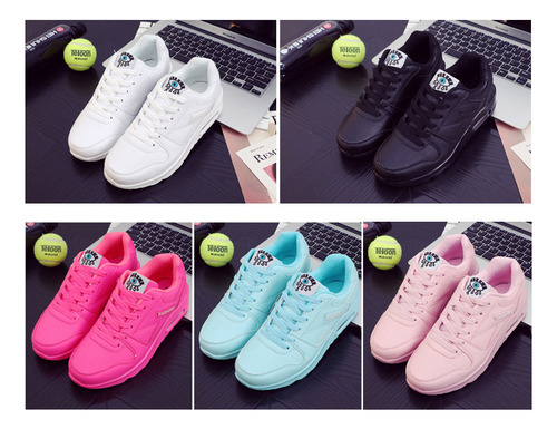 Zapatos Cómodos Con Colchón De Aire Ligero Moda Damas Pu