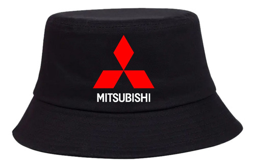 Gorro Pesquero Mitsubishi Negro Sombrero Bucket Hat
