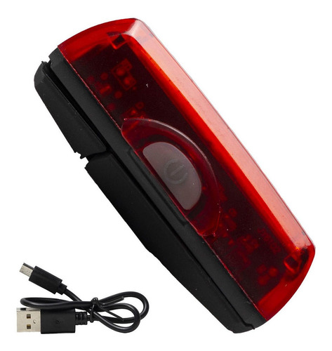 Imagem 1 de 1 de Pisca Traseiro Vista Lanterna Bike Bateria Usb Absolute