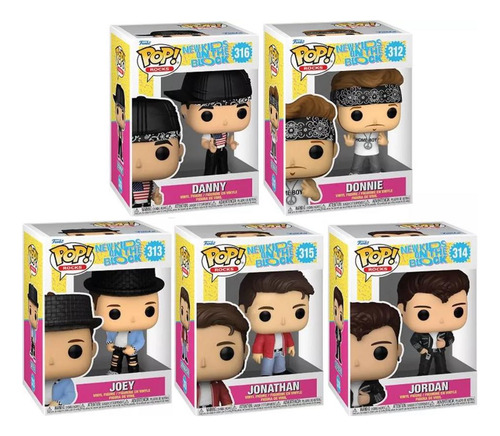 Funko Pop Rocks New Kids On The Block 90s Set Completo