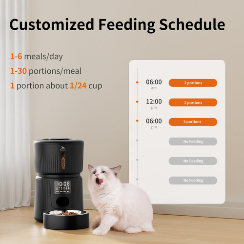 Petory Comedero Automático Para Gatos Dispensador Automático