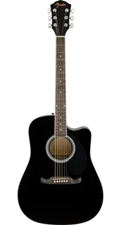 Guitarra Fender Electro Acustica Fa-125ce Color Negro