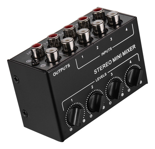 Mezclador De Sonido Con Metal Rca Estéreo De 4 Canales Mini