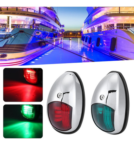 A Luz De Navegación Marina Led 12v Impermeable Verde