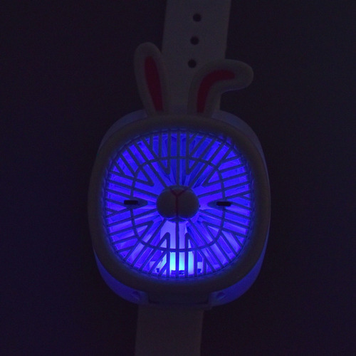 Relógio Portátil Com Ventilador De Desenho Animado,