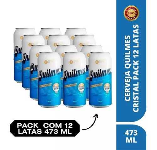 Cerveja Argentina Quilmes Pack 12 Latas 473ml