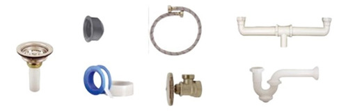 Kit Para Instalar Mezcladora De Fregadero Donle Tina Acabado Mate Color Blanco