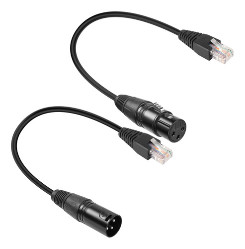 Gelrhonr Cable Adaptador Xlr De 3 Pines A Rj45 Macho, Xlr He