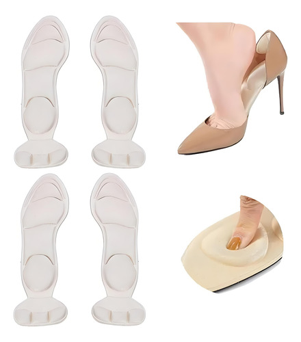 3 Pares Plantillas Memory Foam Antifatiga Absorbe El Sudor 3 Pares Beige