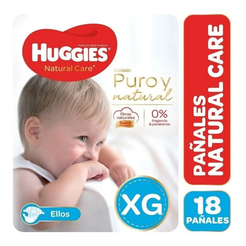 Pañales Huggies Natural Care para ellas M