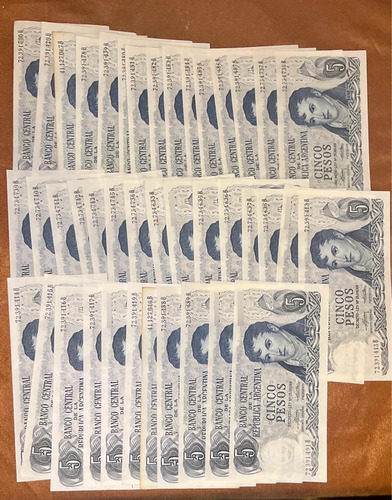 Billete Argentino Sin Circular Correlativos Lote De 41, Lote