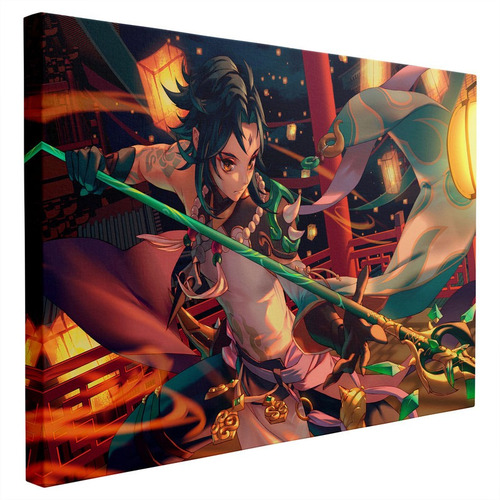 Cuadro Anime Chica Xiao De Genshin Impact 30x20